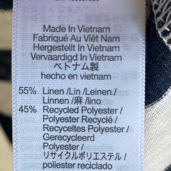 Madewell NWT Linen-Blend Crewneck Oversized Tee Women’s Size S Dark Nightfall - Picture 10 of 10